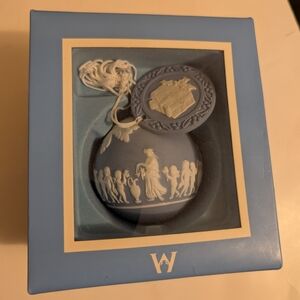 Wedgwood Blue and White Ornament With Original Box And One Bonus In EUC